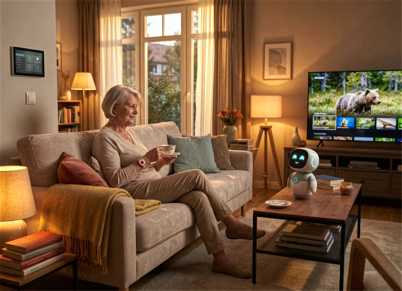 Seniorin sicher zu Hause – Personenschutz mit Notrufsystem