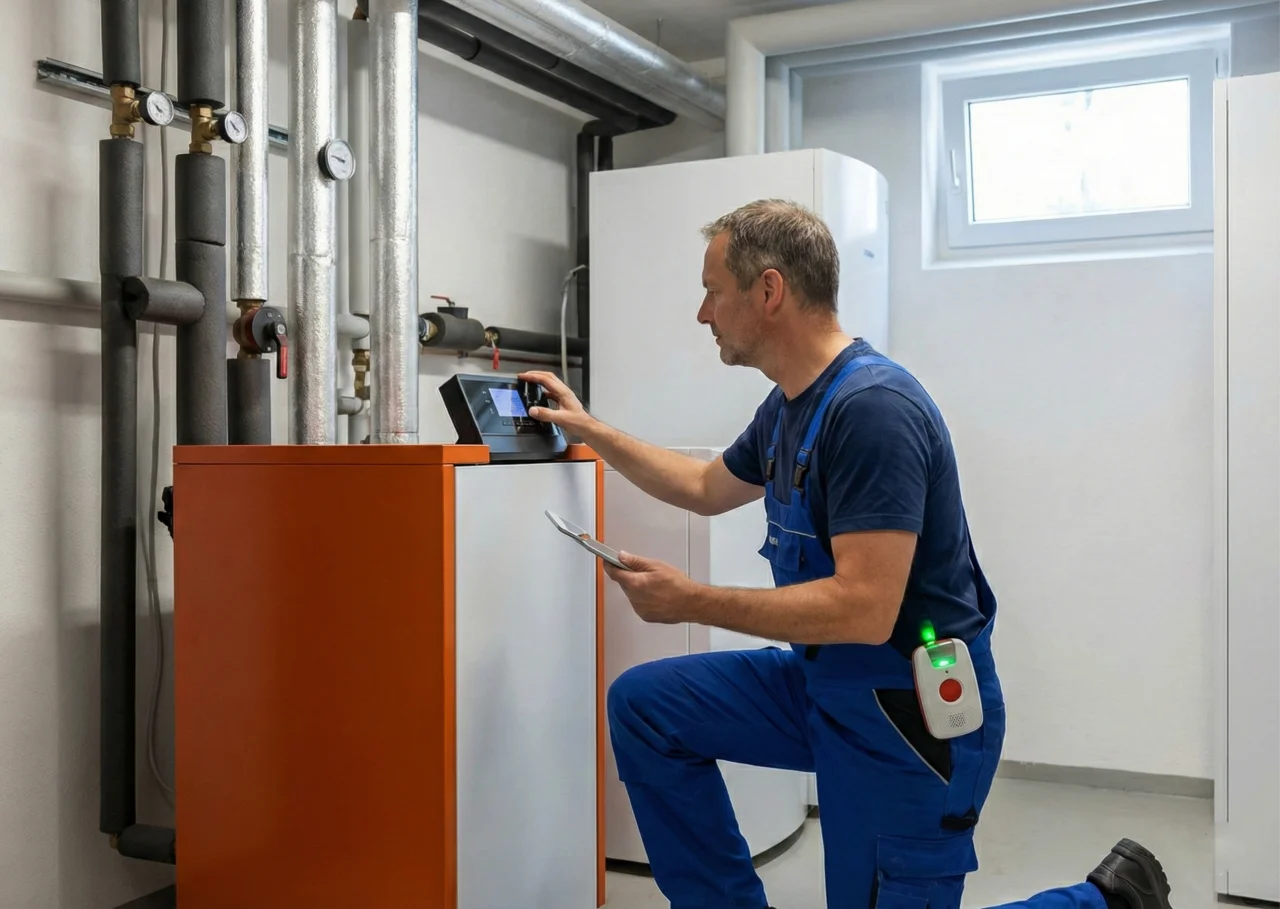 Techniker arbeitet sicher allein – Personenschutz für Alleinarbeitende